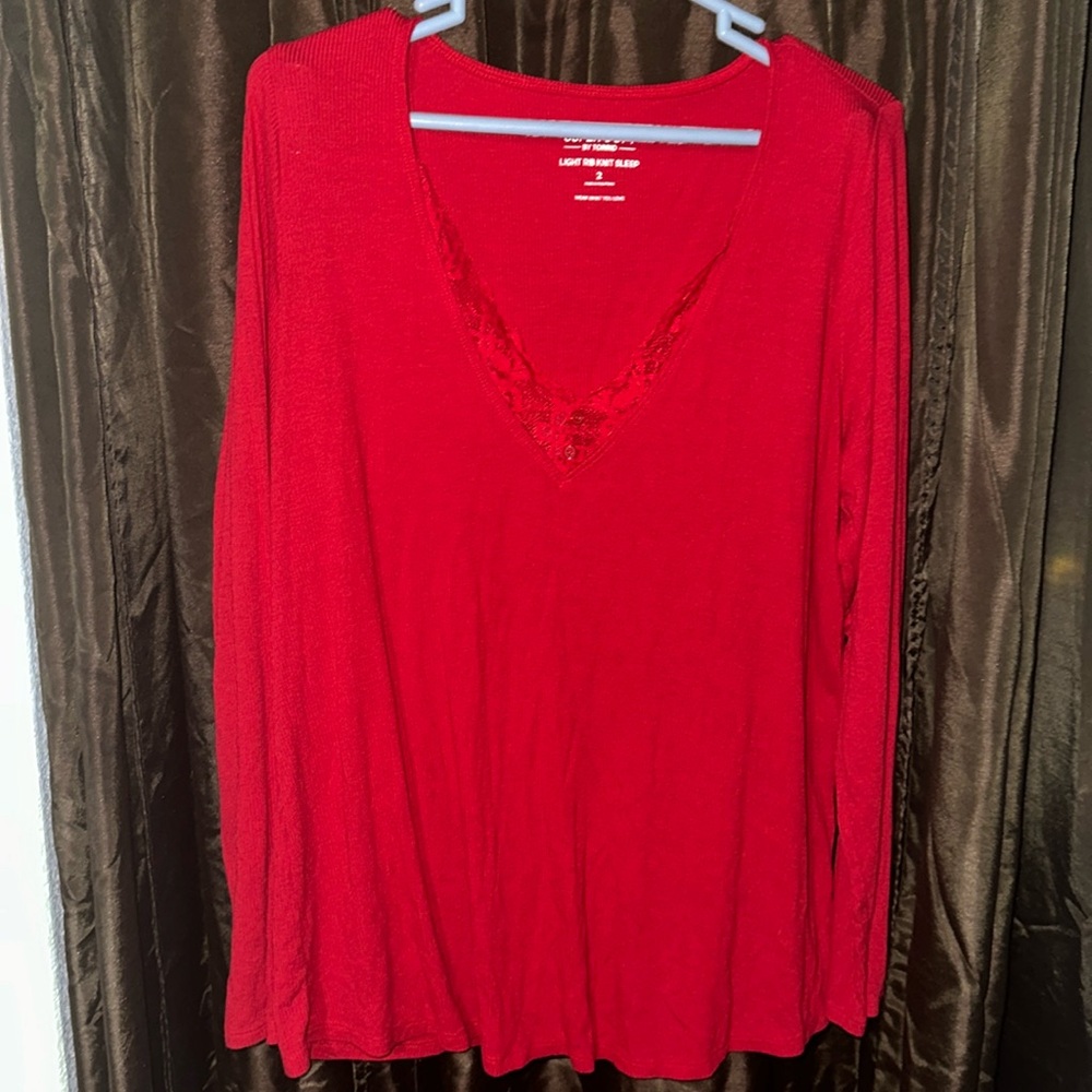 Torrid size 2 red long sleeve super soft shirt